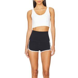 Free People FP Movement Small Shorts Island Time High Rise Black Stretch